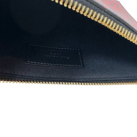 Saint Laurent YSL Leopard Print Red Nero Pouch - Picture 4 of 5